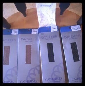 (4) Day Sheer Pantyhose by Catherine's